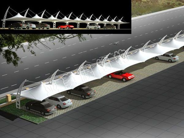 膜結(jié)構(gòu)停車棚-ym028