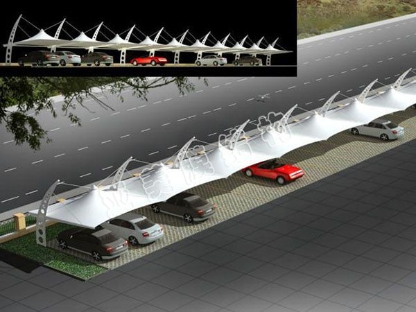 膜結(jié)構(gòu)停車棚-YM028